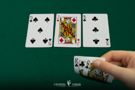 overcards k-q of clubs on j-5-3 with one club
